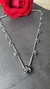 Colar ouro branco choker com 12 diamantes negros 4mm e um de 7mm no centro - comprar online