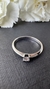 Anel ouro branco solitário 4 garras diamante 3mm - comprar online