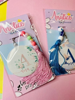 Chaveiro Botton com espelho 5x5cm - Analice Ateliê