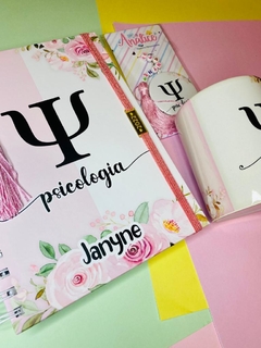 Kit Agenda Personalizada + Caneca + Chaveiro espelho personalizado - Psicologia - comprar online