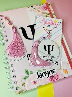 Kit Agenda Personalizada + Caneca + Chaveiro espelho personalizado - Psicologia