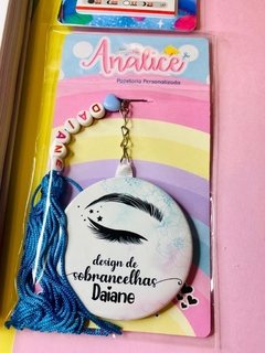 Kit Agenda Personalizada + Caneca + Chaveiro espelho personalizado - Design de Sobrancelhas - Analice Ateliê
