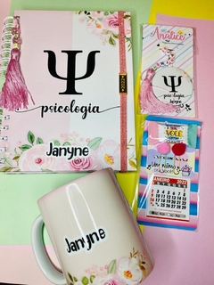 Kit Agenda Personalizada + Caneca + Chaveiro espelho personalizado - Psicologia - comprar online