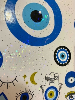 Caderno de Discos - Coleção Olho Grego - Branca - Analice Ateliê