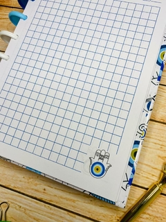 Caderno de Discos - Coleção Olho Grego - Branca - Analice Ateliê