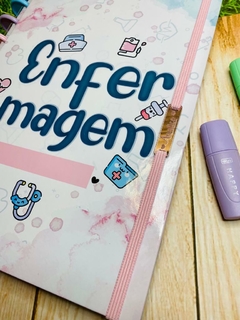 Caderno Universitário Discos 19x27 - Enfermagem - Analice Ateliê