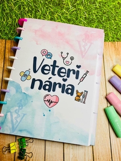 Caderno Universitário Discos 19x27 - Veterinária - Analice Ateliê