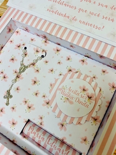 Caixa Convite Padrinho - Coleção Afeto - Realeza Menina - Analice Ateliê