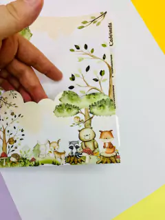 Imagem do Kit Livro do Bebê / Caderneta Vacina + porta documentos - Tema Bosque Encantado Menino
