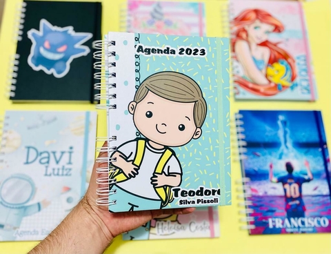 Caderno Pautado Personalizado 200 pag - 15x21 - Mascote menino