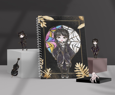 Caderno Pautado Wandinha - Tamanho Especial