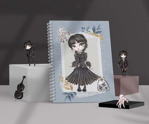 Caderno Pautado Wandinha - Tamanho Especial