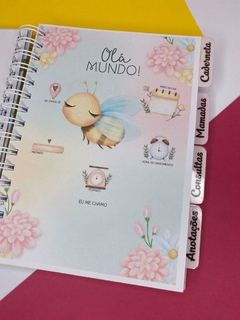 Kit Livro do Bebê / Caderneta Vacina + porta documentos - Tema Abelinha - Menina na internet