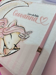 Kit Livro do Bebê / Caderneta Vacina + porta documentos - Tema Unicórnio - Menina na internet