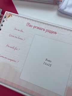 Kit Livro do Bebê / Caderneta Vacina + porta documentos - Tema Unicórnio - Menina