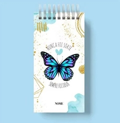 Caderno Pautado Borboleta Rosa - Tamanho Especial - Analice Ateliê