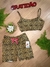 CONJUNTO SHORTS C/CORDINHA E TOP C/BOJO - ANIMAL PRINT