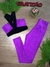 CONJUNTO LEGGING E TOP C/BOJO E C/ELÁSTICO POA ROXO M