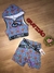 CONJUNTO SHORTS E TOP C/BOJO E C/TOUCA - COLORIDO