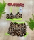 CONJUNTO ANIMAL PRINT SHORTS EMPINA BUMBUM E TOP COM BOJO
