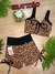 CONJUNTO SHORTS EMPINA BUMBUM C/BOLSO E TOP C/BOJO - ANIMAL PRINT
