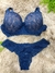 CONJUNTO DE LANGERIE AZUL RENDADO C/BOJO