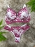 CONJUNTO DE LANGERIE C/RENDA BRANCO COM DETALHES ROSA C/BOJO
