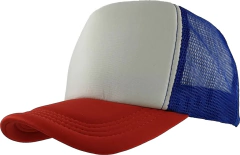 Gorro Trucker Liso visera curva c/frente blanco (GD1196) - Gorros y Sombreros