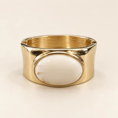 Bracelete com Pedra Oval - comprar online