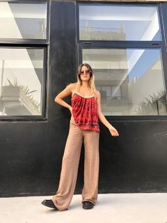 Pantalon palazo cobre
