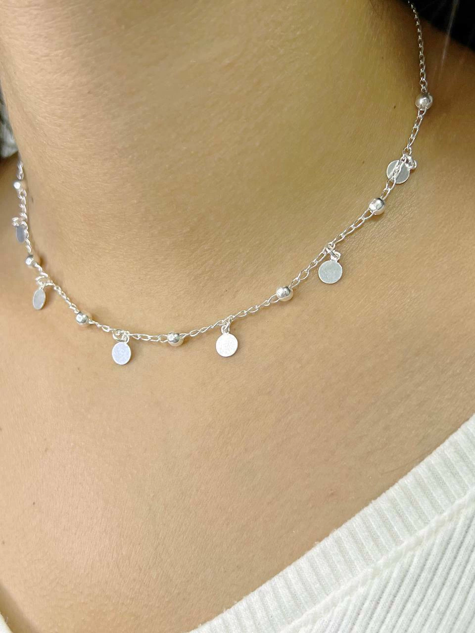 Choker Bolinhas com Medalhas
