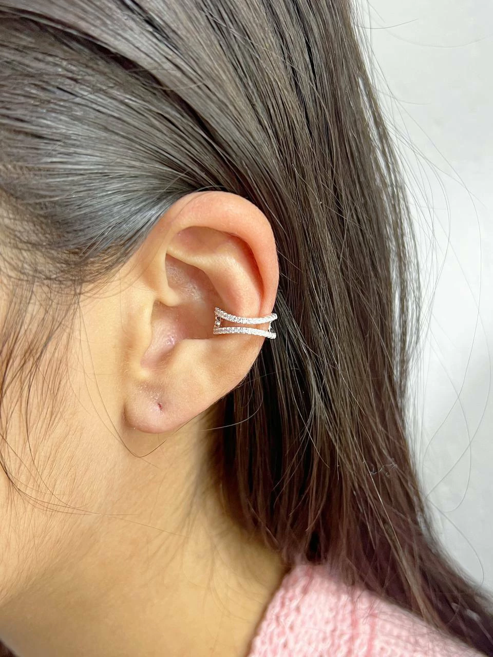 Piercing Fake 2 Linhas Zircônias