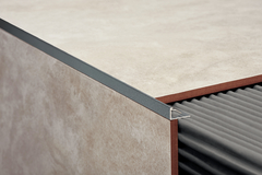 ATRIM VARILLA EN L ALUMINIO 12mm TIZA STONE x 2,5M 1472TXT - comprar online