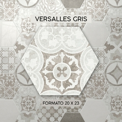Revestimiento Ceramico Hexagonal Versalle Mix gris Mate 20x23 Piso Pared