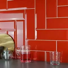 Biselado ROJO Brillante Biselado 8.5x30