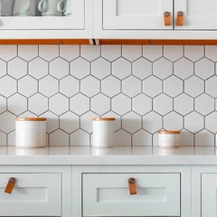 REVESTIMIENTO CERAMICO HEXAGONAL BLANCO MATE 20X23 PISO PARED - tienda online