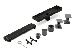Desagüe Ducha Baño Rejilla 30cm Negro Mate Atrim Acero Inox. en internet