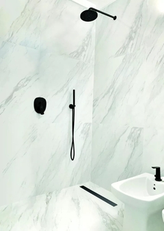 Desagüe Ducha Baño Rejilla 30cm Negro Mate Atrim Acero Inox. - comprar online
