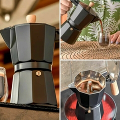Cafeteira Italiana Milão 6 Xícaras Alumínio e Madeira na internet