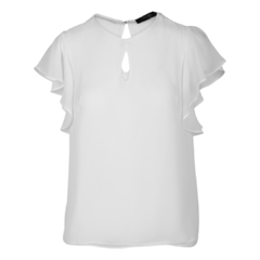 Blusa Chiffon Mangas Babado