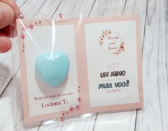 Card com Mini Batom Coração Personalizado - 12 unidades
