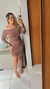 Vestido poliamida marrom