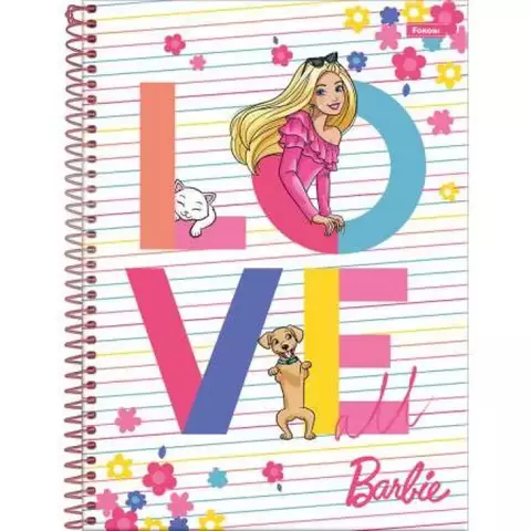 Caderno Universitário Barbie 1M 80 fls - Foroni
