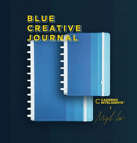 Caderno Inteligente Blue Creative Journal tamanho A5 80 folhas - Caderno Inteligente
