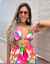 Vestido Longo Estampado Forado Com Bojo Vestido Decote V - loja online