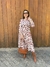 Imagem do Vestido Manga Longa Elegante Moda Evangélica Estampa Animal Print