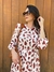 Vestido Manga Longa Elegante Moda Evangélica Estampa Animal Print na internet