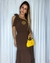 Vestido Feminino Rodado Midi Em Viscose Um Ombro Só Verão - loja online