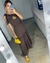 Vestido Feminino Rodado Midi Em Viscose Um Ombro Só Verão