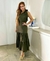 Vestido Feminino Rodado Midi Em Viscose Um Ombro Só Verão